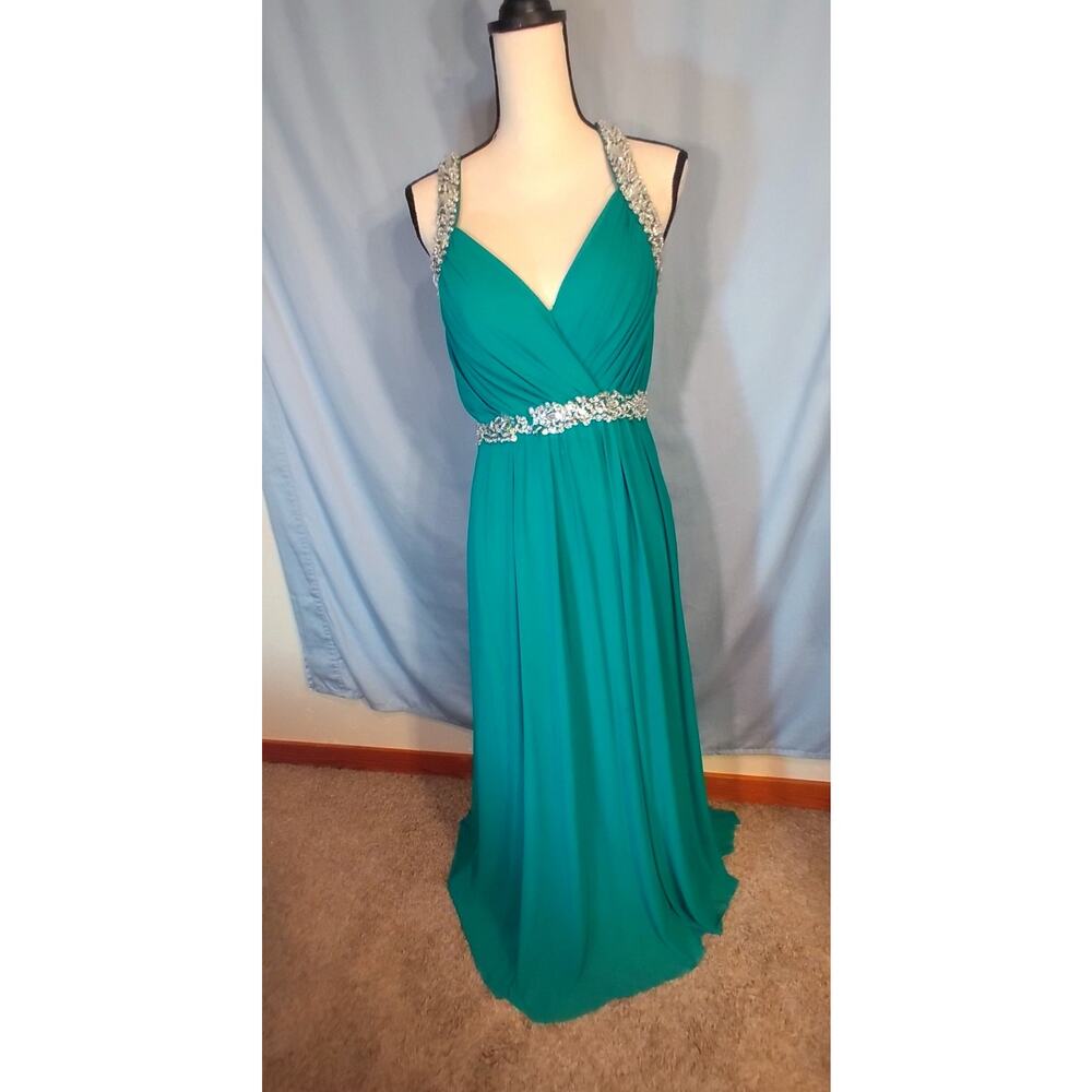 Coco Collection Blue-Green Formal Dress